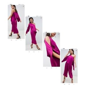 Silky Satin Romper - Hot Pinkish/Purple🔥